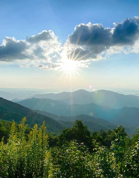 Blue Ridge Mountains in summer