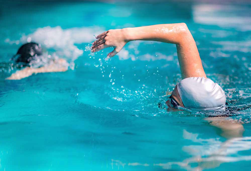 people swimming