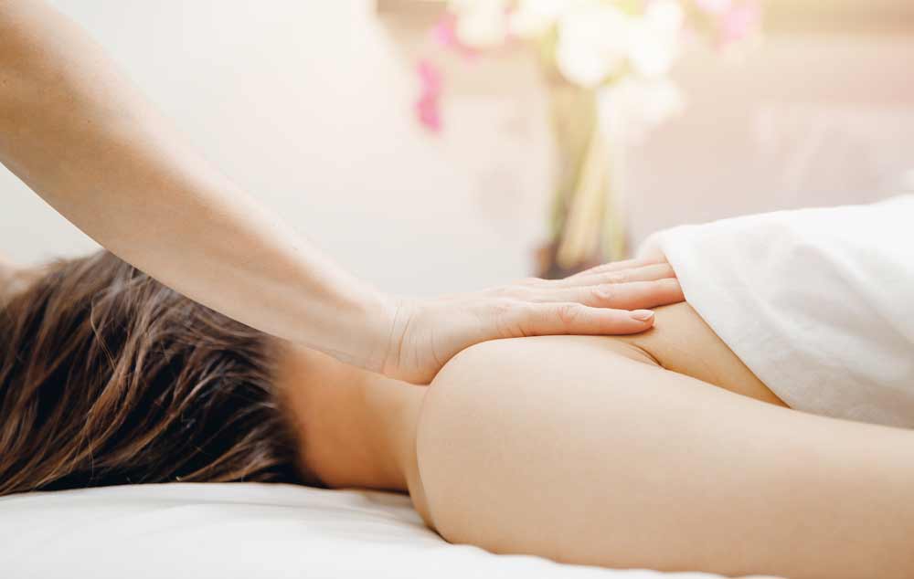 woman receiving a massage