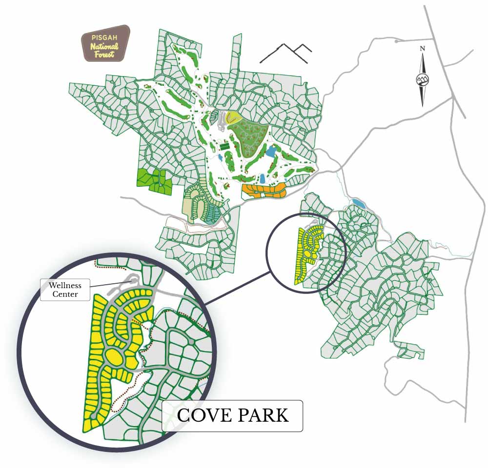 Walnut Cove map showing cove park