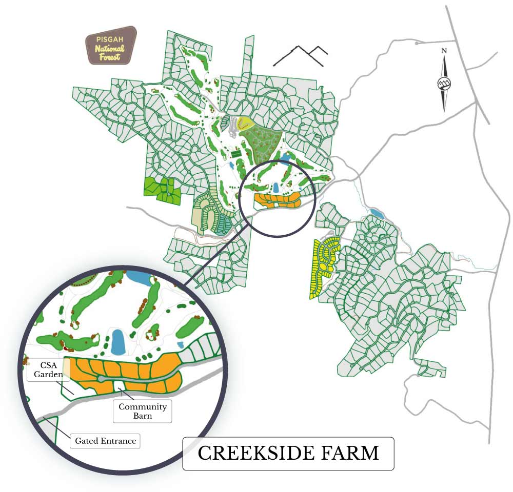 Walnut Cove map showing Creekside Farm
