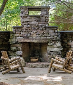 outdoor fireplace Southcliff cropped